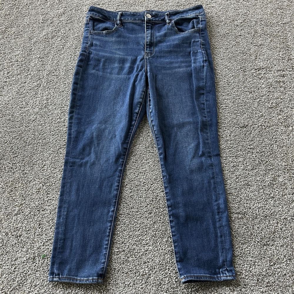 American Eagle Outfitters Hi-Rise Jegging Jeans Womens 16 Short Med Wash Stretch